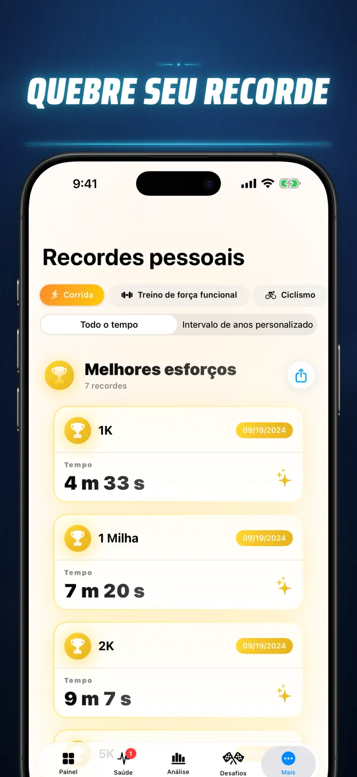 História Fitness — Capturas de tela 7
