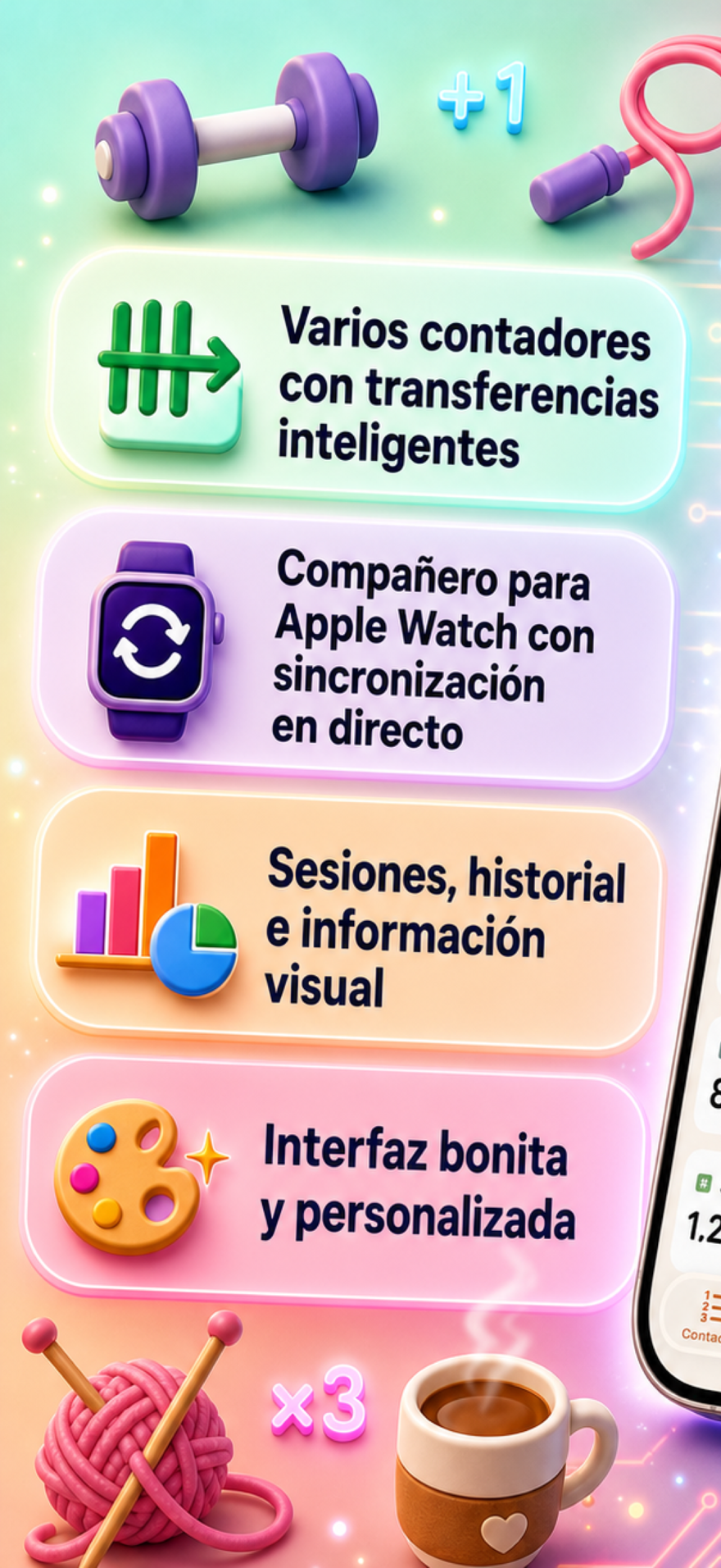Tally Counter 123 marketing poster — count anything with custom counters