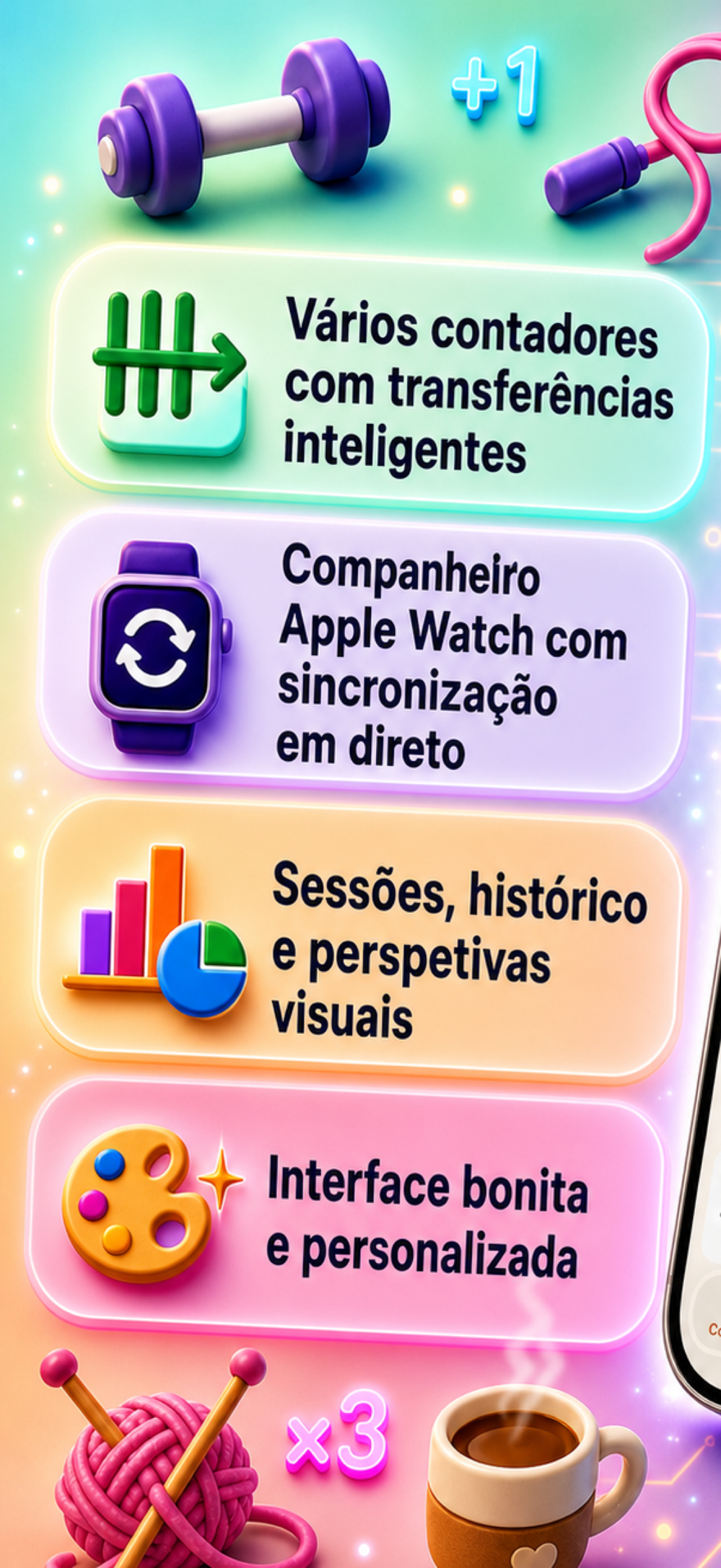 Tally Counter 123 marketing poster — count anything with custom counters