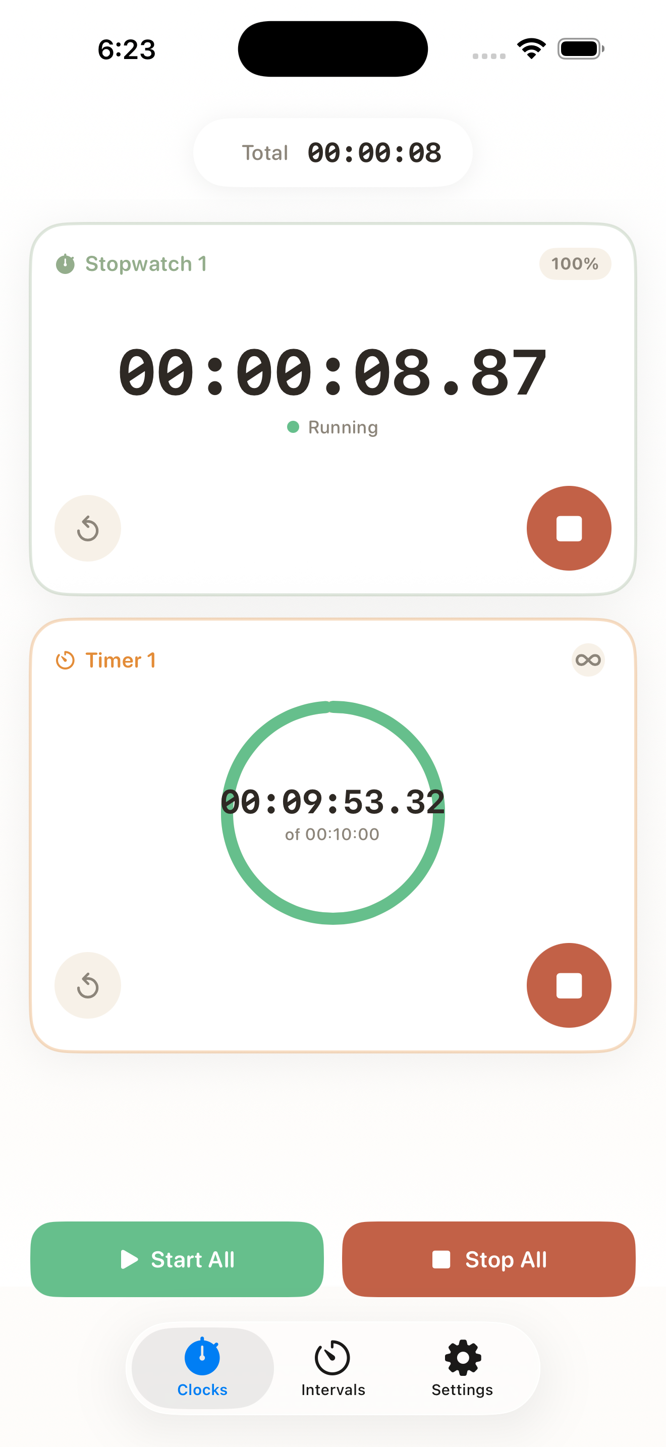 Mriežka viacerých časovačov