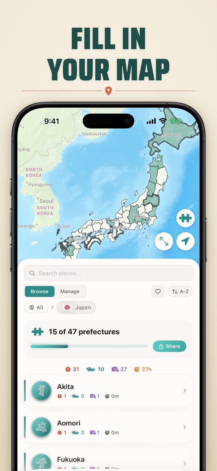 Organized locations